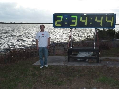 The countdown clock at Cape Canaveral before the launch of the Mars Science Laboratory in 2011
